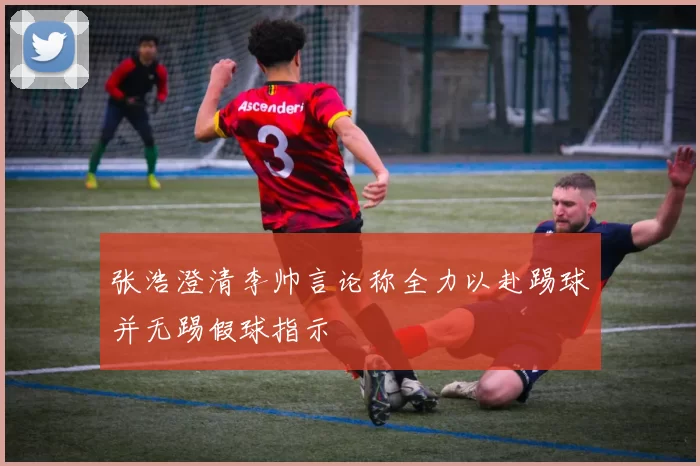 张浩澄清李帅言论称全力以赴踢球并无踢假球指示